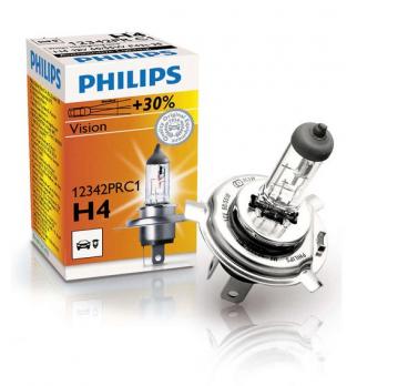 12V   H4  60/55W P43t  PHILIPS  Premium +30% 12342PR  лампа галогеновая