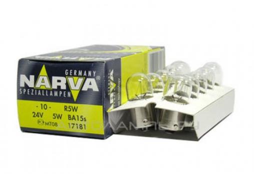 24V R 5W  BA15s NARVA 17181  лампа накаливания
