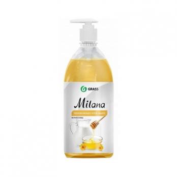 Жидкое крем-мыло GRASS Milana  1000мл молоко и мед с дозатором