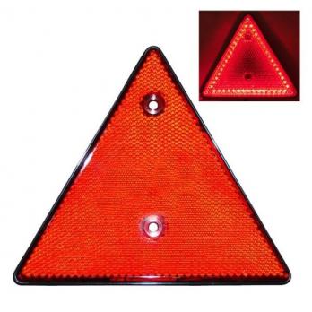 Катафот  треугольный красный под болты 15 LED  12V  ФП-412