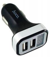 Разветвитель-адаптер 2 USB в прикуриватель с вольтметром