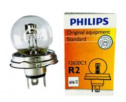12V   R2 ФАРНАЯ  Р45t 45/40W (под старую оптику)  PHILIPS  лампа