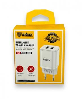 Блок питания сетевой 2 USB TRAVEL CHARGER/INKAX 2,4А  HC-02